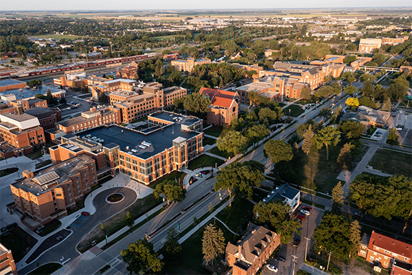 drone capture of und and grand forks