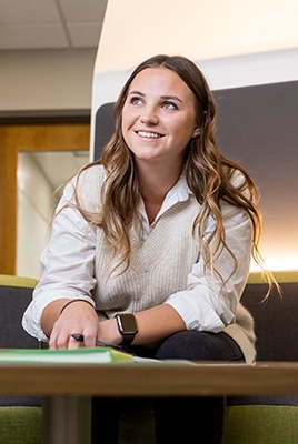 happy student studying