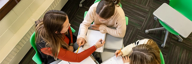 students studying