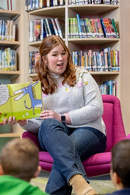 teacher with young learners